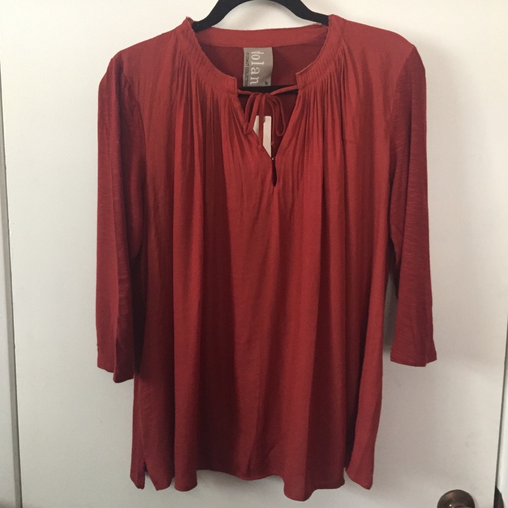 Anthropologie Dolan Burnt Orange Blouse